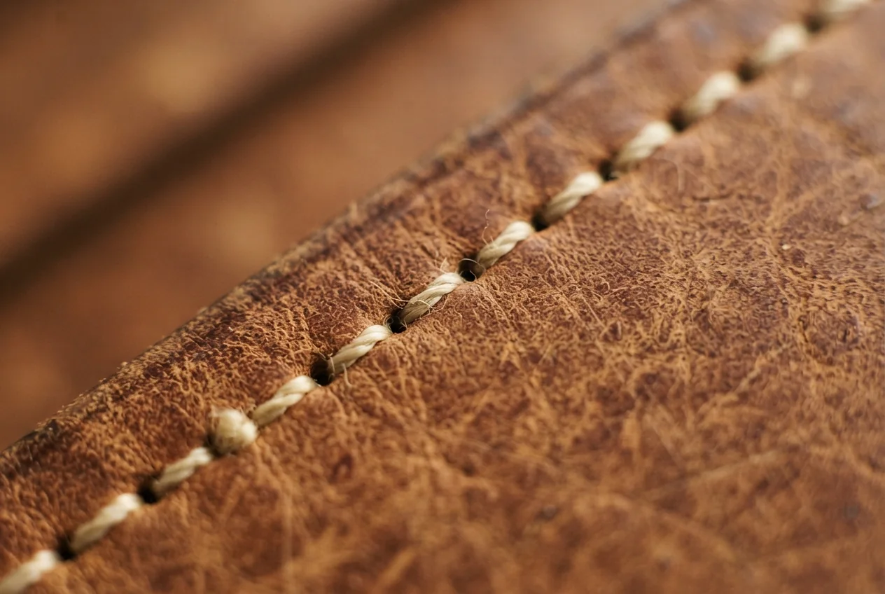 Full-grain saddle leather