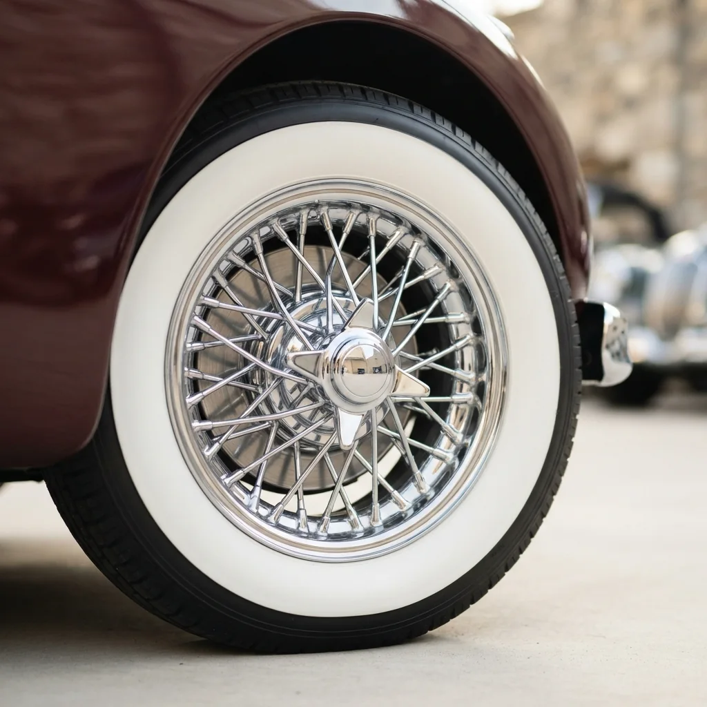 Wire-spoke wheel detail