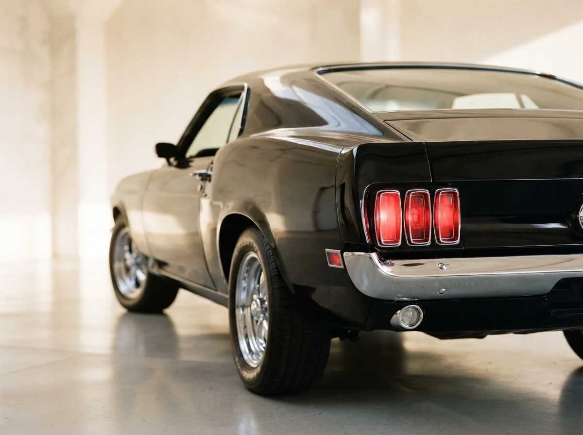 Restored American muscle car