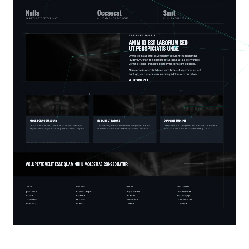 The same page at phone width with its entities and the relationships between them drawn over it