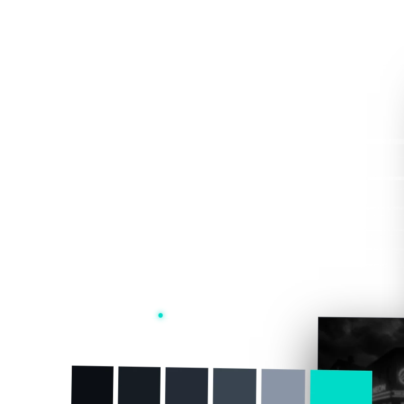 A brand system — mark, type scale, palette and one applied interface — shown at phone width
