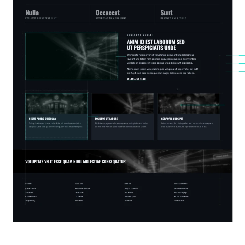 The same website being tuned, at phone width: components shown in their former and current positions with the conversion path lit between them