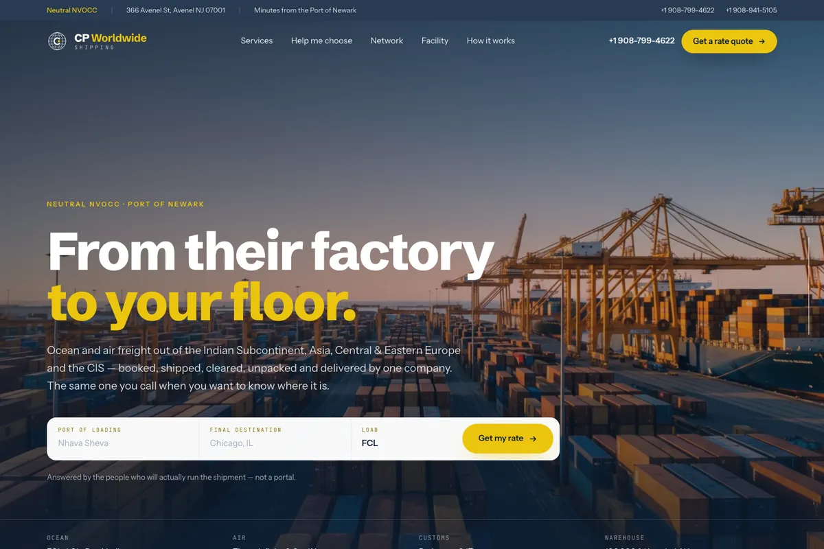 CP Worldwide website