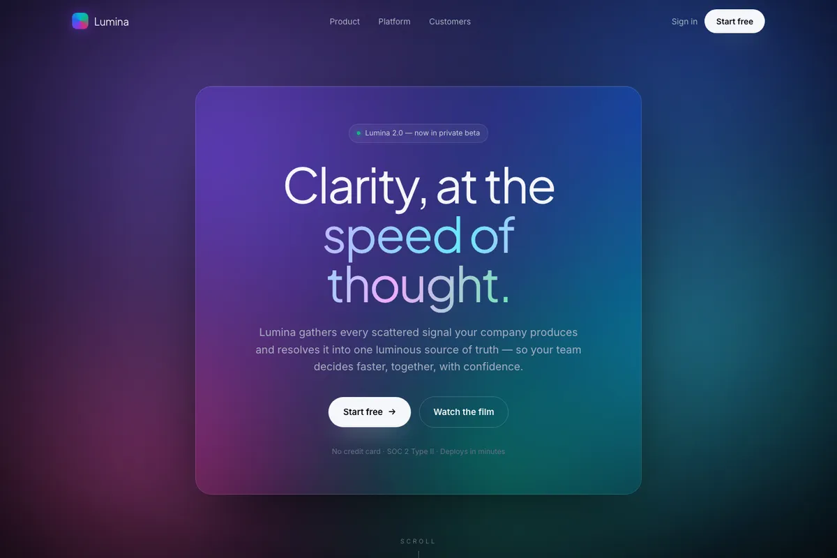Lumina website