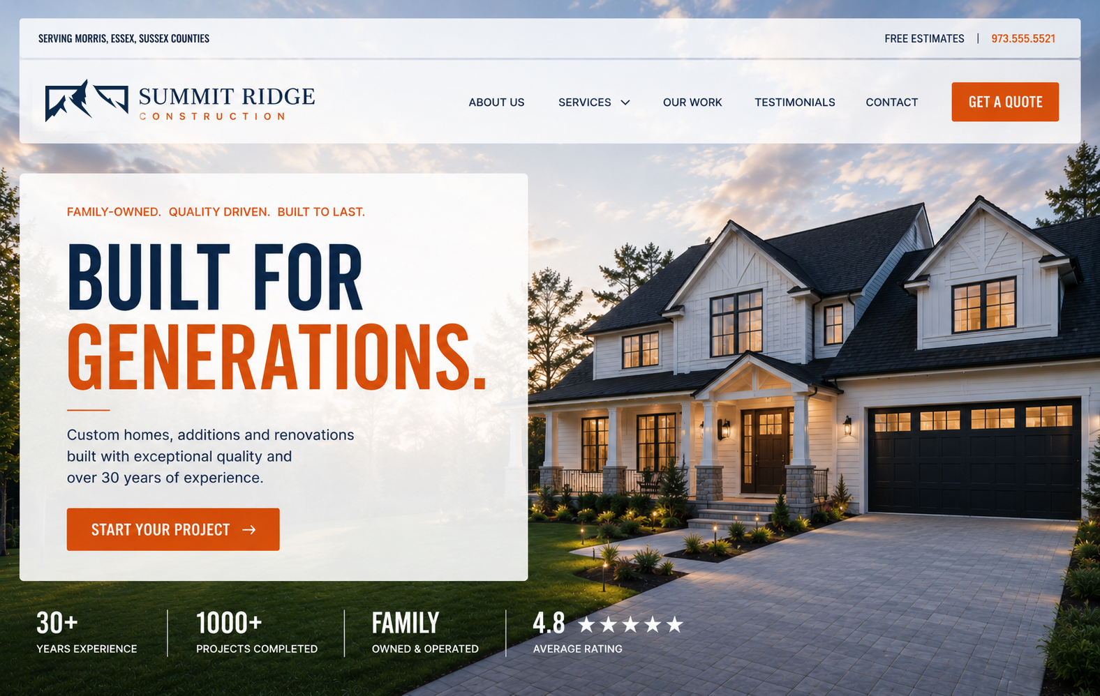 The same website after the recommended improvements